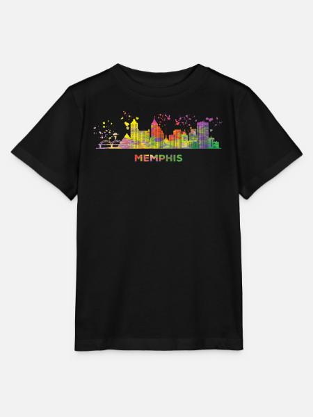 Memphean Skyline Memphis - Stanley/Stella Kinder T-Shirt MINI CREATOR - Schwarz