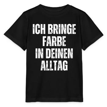 J’amène peintre peinture papa vernisseur - T-shirt bio MINI CREATOR Stanley/Stella Enfant - noir - Devant - Mikhail (115cm)