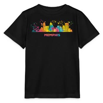 Memphean Skyline Memphis - Stanley/Stella Kinder T-Shirt MINI CREATOR  - Schwarz - Vorne - Mikhail (115cm)