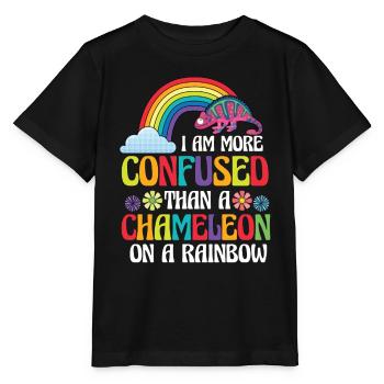 Ich Bin Verwirrter Als Ein Chamäleon - Stanley/Stella Kinder T-Shirt MINI CREATOR  - Schwarz - Vorne - Mikhail (115cm)
