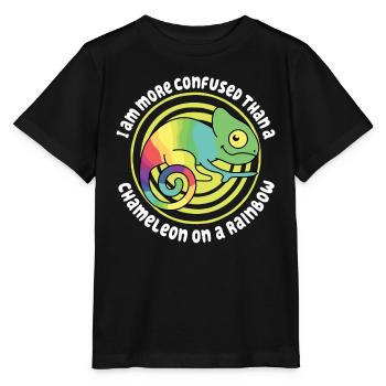 Ich Bin Verwirrter Als Ein Chamäleon - Stanley/Stella Kinder T-Shirt MINI CREATOR  - Schwarz - Vorne - Mikhail (115cm)