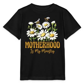 La maternité est mon ministère - T-shirt bio MINI CREATOR Stanley/Stella Enfant - noir - Devant - Mikhail (115cm)
