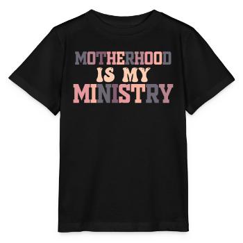 La maternité est mon ministère - T-shirt bio MINI CREATOR Stanley/Stella Enfant - noir - Devant - Mikhail (115cm)