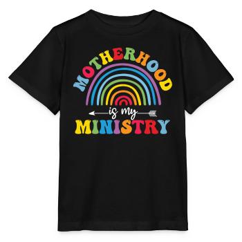 La maternité est mon ministère - T-shirt bio MINI CREATOR Stanley/Stella Enfant - noir - Devant - Mikhail (115cm)