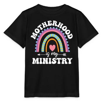 La maternité est mon ministère - T-shirt bio MINI CREATOR Stanley/Stella Enfant - noir - Devant - Mikhail (115cm)