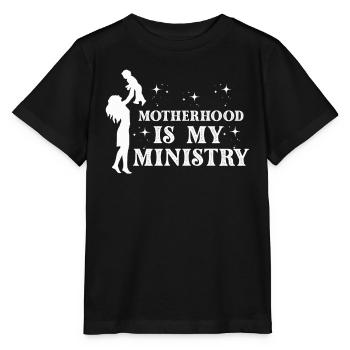 La maternité est mon ministère - T-shirt bio MINI CREATOR Stanley/Stella Enfant - noir - Devant - Mikhail (115cm)