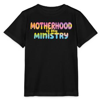 La maternité est mon ministère - T-shirt bio MINI CREATOR Stanley/Stella Enfant - noir - Devant - Mikhail (115cm)