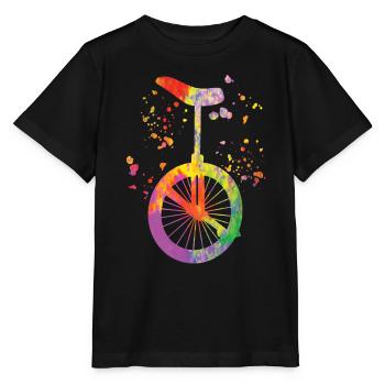 Unicycliste monocycle monocycle - T-shirt bio MINI CREATOR Stanley/Stella Enfant - noir - Devant - Mikhail (115cm)