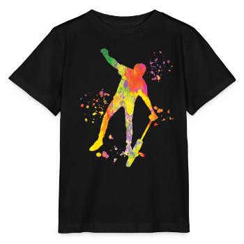 Unicycliste monocycle monocycle - T-shirt bio MINI CREATOR Stanley/Stella Enfant - noir - Devant - Mikhail (115cm)