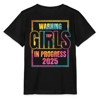 Warning Girls Trip In Progress 2025 - Stanley/Stella MINI CREATOR Kids’ T-Shirt - black - Front - Mikhail (115cm)