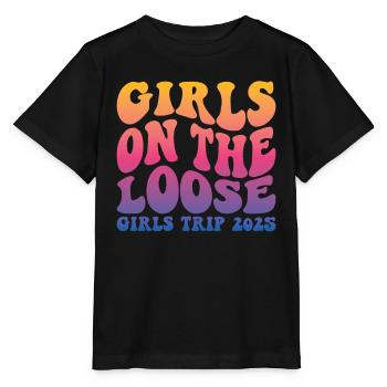Girls On The Loose Girls Trip 2025 - Stanley/Stella MINI CREATOR Kids’ T-Shirt - black - Front - Mikhail (115cm)