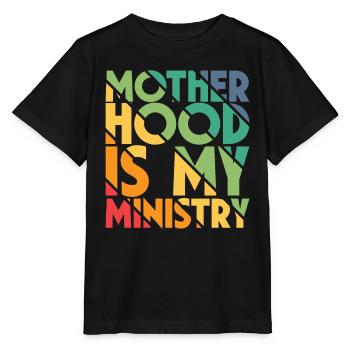 La maternité est mon ministère - T-shirt bio MINI CREATOR Stanley/Stella Enfant - noir - Devant - Mikhail (115cm)