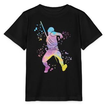 Lancer de javelot Colorsplash Lancer de javelot - T-shirt bio MINI CREATOR Stanley/Stella Enfant - noir - Devant - Mikhail (115cm)