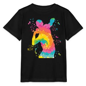 Lanceur de poids Colorsplash Lancer de poids - T-shirt bio MINI CREATOR Stanley/Stella Enfant - noir - Devant - Mikhail (115cm)