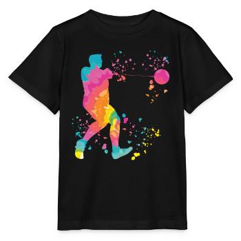 Lanceur de marteau Colorsplash Lancer de marteau - T-shirt bio MINI CREATOR Stanley/Stella Enfant - noir - Devant - Mikhail (115cm)