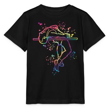 High Jumper Watercolor High Jump - Stanley/Stella MINI CREATOR Kids’ T-Shirt - black - Front - Mikhail (115cm)
