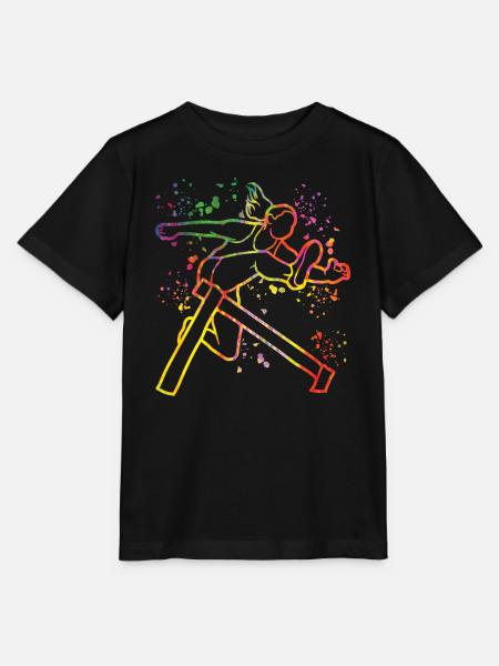 Hürdenlauf Hindernislauf Kinder Hürdenlauf - Stanley/Stella Kinder T-Shirt MINI CREATOR - Schwarz