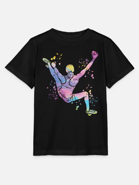 Boulderer Colorsplash Boulder Bouldern - Stanley/Stella Kinder T-Shirt MINI CREATOR  - Schwarz