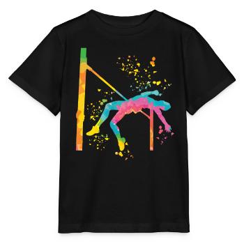 High Jumper Watercolor High Jump - Stanley/Stella MINI CREATOR Kids’ T-Shirt - black - Front - Mikhail (115cm)
