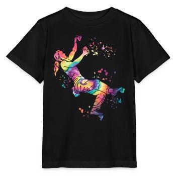 Boulderer Colorsplash Boulder Bouldering - Stanley/Stella MINI CREATOR Kids’ T-Shirt - black - Front - Mikhail (115cm)