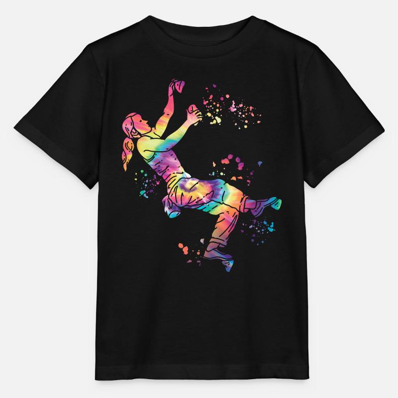 Boulderer Colorsplash Boulder Bouldern - Stanley/Stella Kinder T-Shirt MINI CREATOR - Schwarz