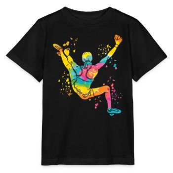 Boulderer Colorsplash Boulder Bouldering - Stanley/Stella MINI CREATOR Kids’ T-Shirt - black - Front - Mikhail (115cm)