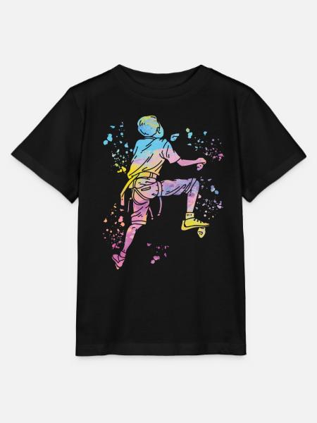 Boulderer Colorsplash Boulder Bouldern - Stanley/Stella Kinder T-Shirt MINI CREATOR  - Schwarz