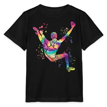 Boulderer Colorsplash Boulder Bouldering - Stanley/Stella MINI CREATOR Kids’ T-Shirt - black - Front - Mikhail (115cm)