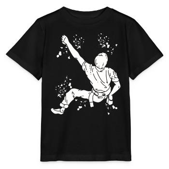 Boulderer Colorsplash Boulder Bouldering - Stanley/Stella MINI CREATOR Kids’ T-Shirt - black - Front - Mikhail (115cm)