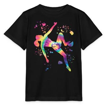 Boulderer Colorsplash Boulder Bouldering - Stanley/Stella MINI CREATOR Kids’ T-Shirt - black - Front - Mikhail (115cm)