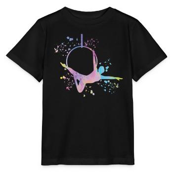 Anneau aérien Aerialist Anneau d’air Lyra - T-shirt bio MINI CREATOR Stanley/Stella Enfant - noir - Devant - Mikhail (115cm)