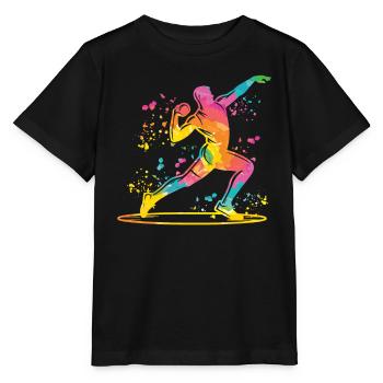Lanceur de poids Colorsplash Lancer de poids - T-shirt bio MINI CREATOR Stanley/Stella Enfant - noir - Devant - Mikhail (115cm)