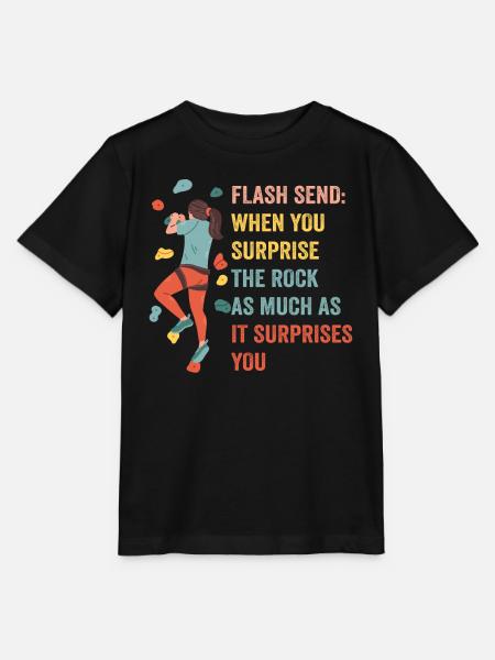 Boulderer Flash Send Bouldern - Stanley/Stella Kinder T-Shirt MINI CREATOR - Schwarz
