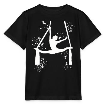 Tissu vertical acrobaties aériennes soie aérienne - T-shirt bio MINI CREATOR Stanley/Stella Enfant - noir - Devant - Mikhail (115cm)