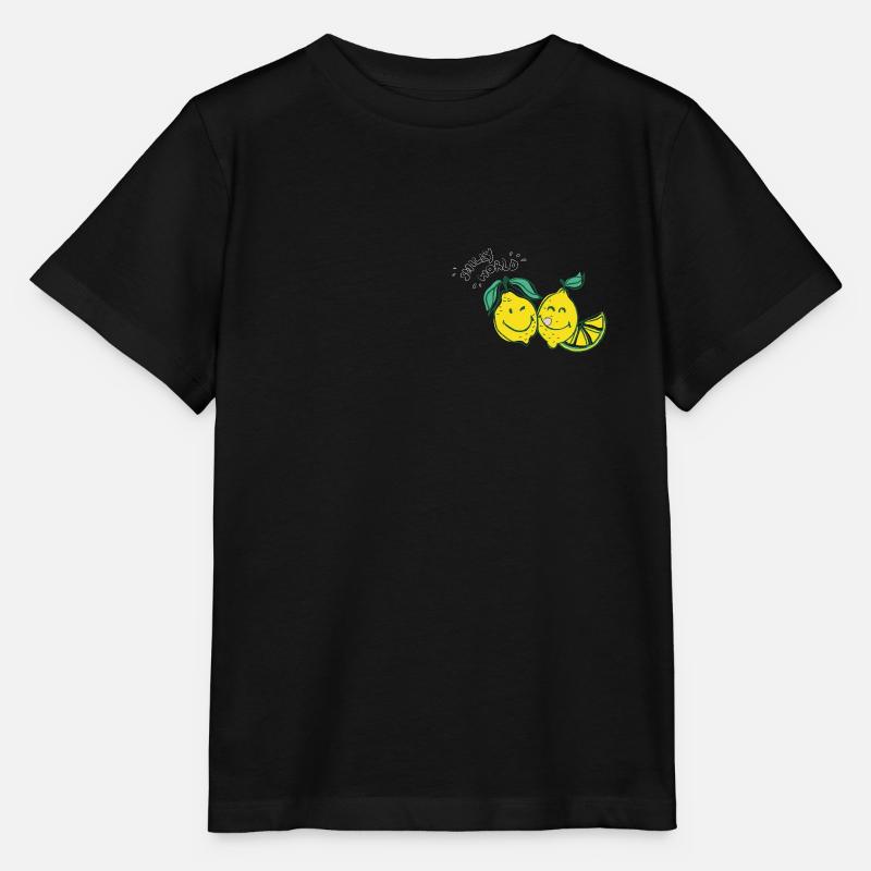SmileyWorld Smiling Lemons - Stanley/Stella MINI CREATOR Kids’ T-Shirt - black