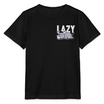 Lazy donkey slacker gift - Stanley/Stella MINI CREATOR Kids’ T-Shirt - black - Front - Mikhail (115cm)