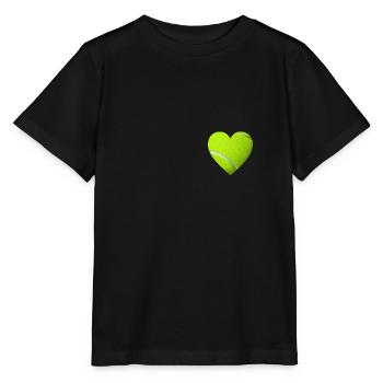 Tennis Herz I Love Tennis - Stanley/Stella Kinder T-Shirt MINI CREATOR  - Schwarz - Vorne - Mikhail (115cm)