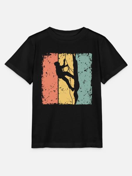 Klettern im Retro - Stanley/Stella Kinder T-Shirt MINI CREATOR - Schwarz