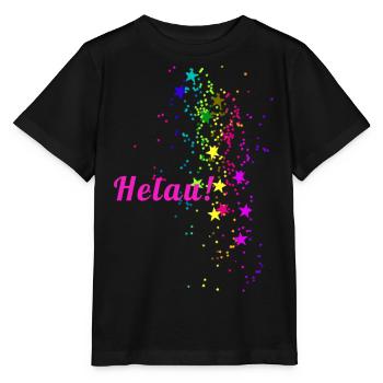 Helau, Confettis, Carnaval, Étoiles - T-shirt bio MINI CREATOR Stanley/Stella Enfant - noir - Devant - Mikhail (115cm)