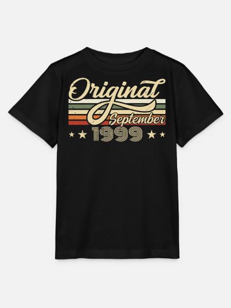 1999 September Geboren Geburtstag Geburtsjahr 1999 - Stanley/Stella Kinder T-Shirt MINI CREATOR  - Schwarz