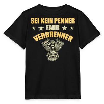 Combustion Engine Car Saying - Stanley/Stella MINI CREATOR Kids’ T-Shirt - black - Front - Mikhail (115cm)