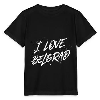 J’aime Belgrade - T-shirt bio MINI CREATOR Stanley/Stella Enfant - noir - Devant - Mikhail (115cm)