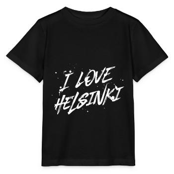 I Love Helsinki - Stanley/Stella Kinder T-Shirt MINI CREATOR  - Schwarz - Vorne - Mikhail (115cm)