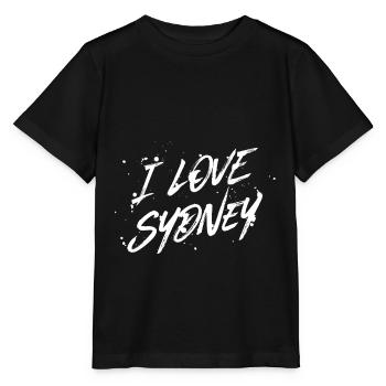 J’aime Sydney - T-shirt bio MINI CREATOR Stanley/Stella Enfant - noir - Devant - Mikhail (115cm)