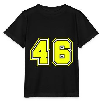 Symbole numérique 46 - T-shirt bio MINI CREATOR Stanley/Stella Enfant - noir - Devant - Mikhail (115cm)