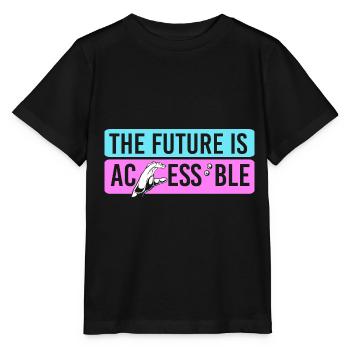 Blindenschrift Braille Blind - Stanley/Stella Kinder T-Shirt MINI CREATOR  - Schwarz - Vorne - Mikhail (115cm)