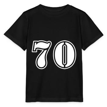 Symbole de 70 chiffres - T-shirt bio MINI CREATOR Stanley/Stella Enfant - noir - Devant - Mikhail (115cm)