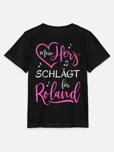Mein Herz schlägt für Roland - Stanley/Stella Kinder T-Shirt MINI CREATOR - Schwarz