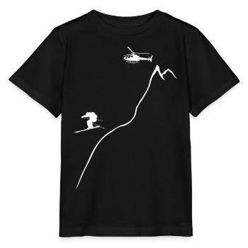 heliskiing, skifahren, freeskiing, Heliboarding - Stanley/Stella Kinder T-Shirt MINI CREATOR  - Schwarz - Vorne - Mikhail (115cm)