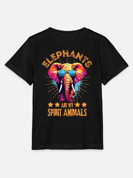 Elefant mit Sonnenbrille - Stanley/Stella Kinder T-Shirt MINI CREATOR - Schwarz